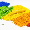 Closeup of pelletized plastics for use in polyethylene applications.